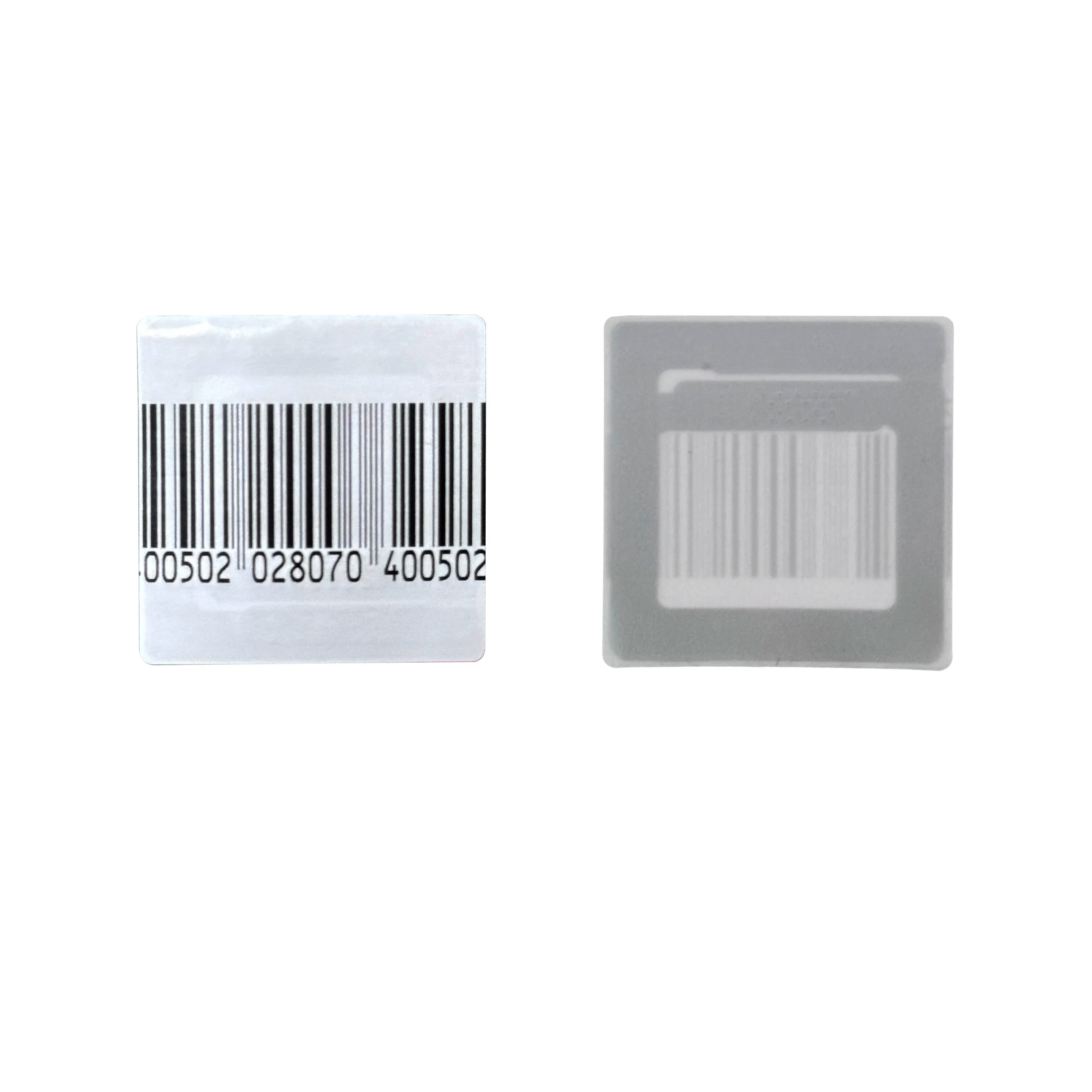 1000 Pcs 40*40mm RF 8.2MHz Anti-human shielding Soft Label with Coated paper, White bar code anti-metal label for clothing shop