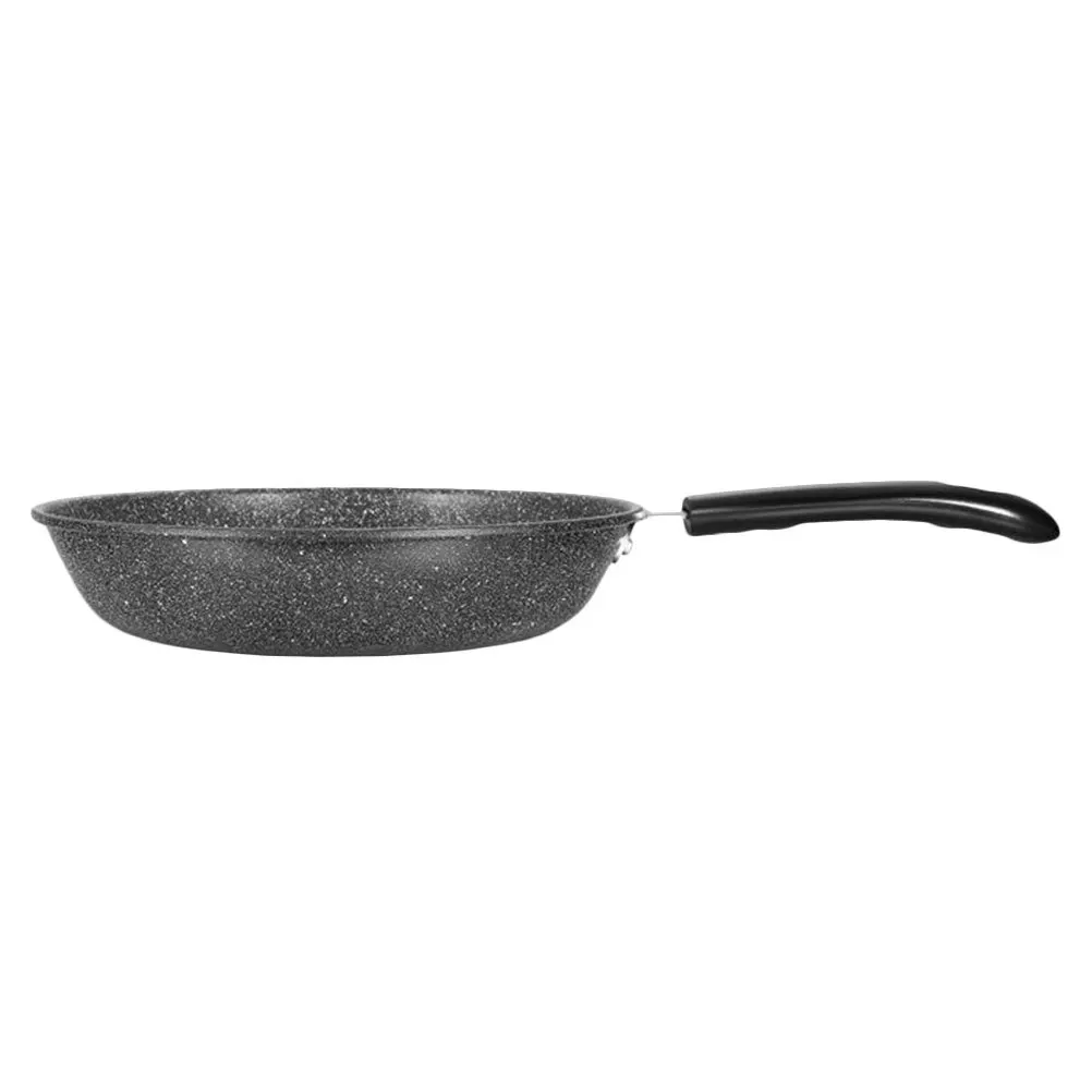 

1 pc Medical Stone Honeycomb Double Bottom Non-Stick Frying Pan Black 6-Layer Cast Iron For Camping Outdoor Cooking Grilling