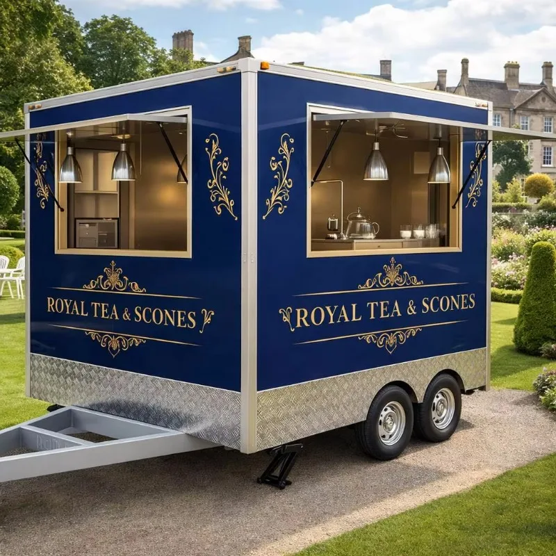 Fully Equipped Food Truck for Sale in USA Food Truck with Full Kitchen Food Trailer with Porch