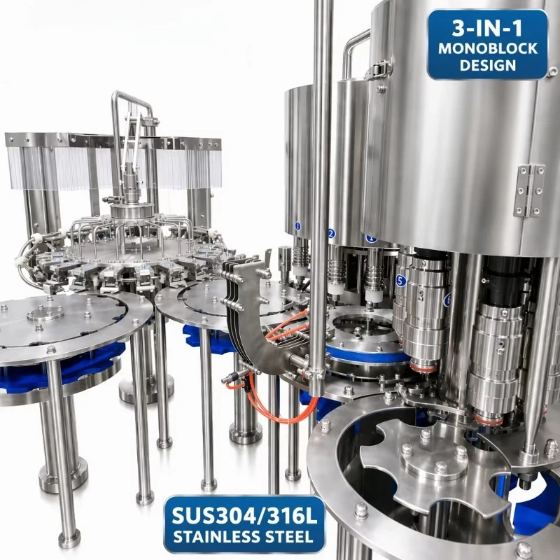 High Speed 6000BPH PET Bottle Water Rinsing Filling Capping Machine Automatic Custom