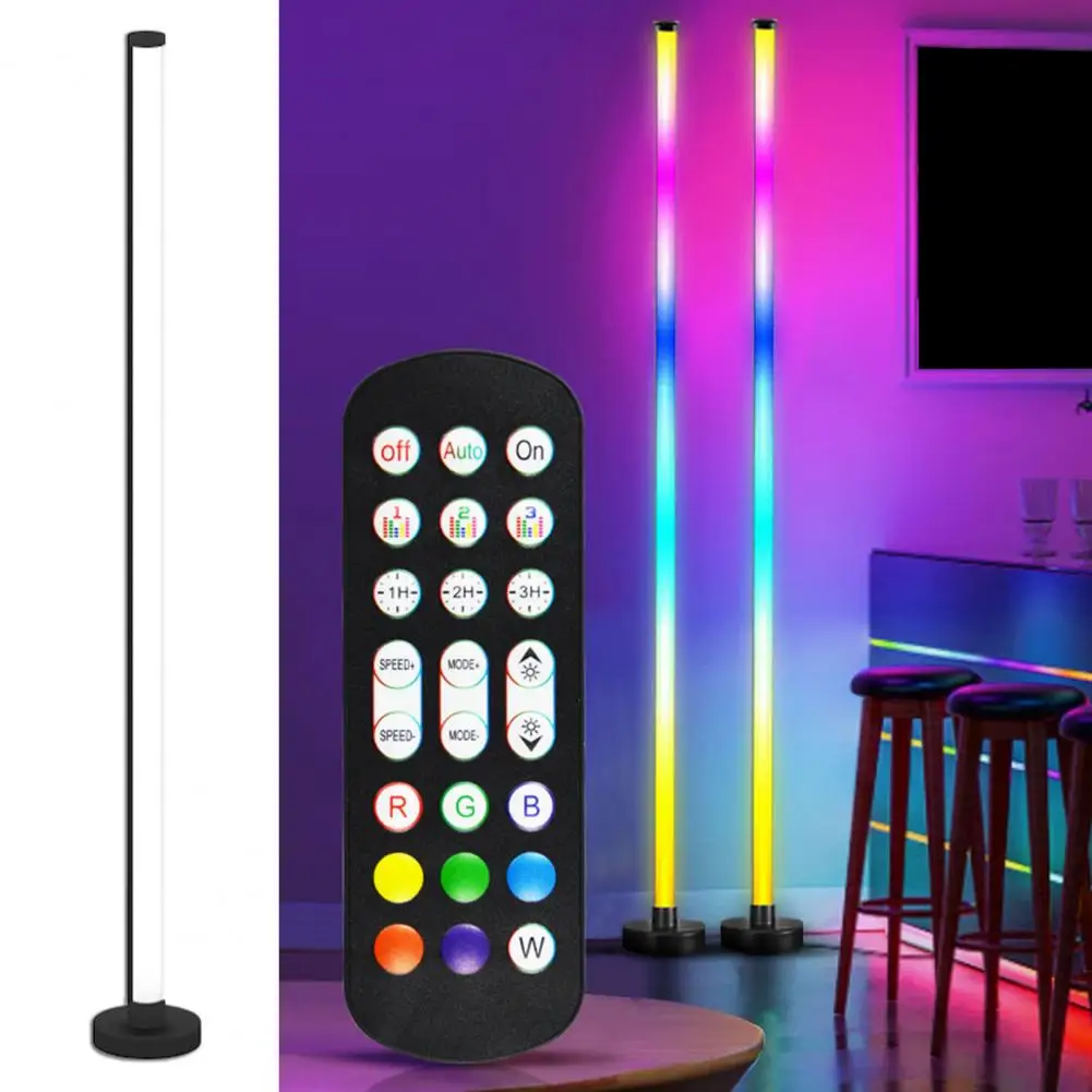 

Decorative Led Light Bedroom Led High Brightness Rgb Corner Floor Lamp with Remote Control for Eye Protection Adjustable Music