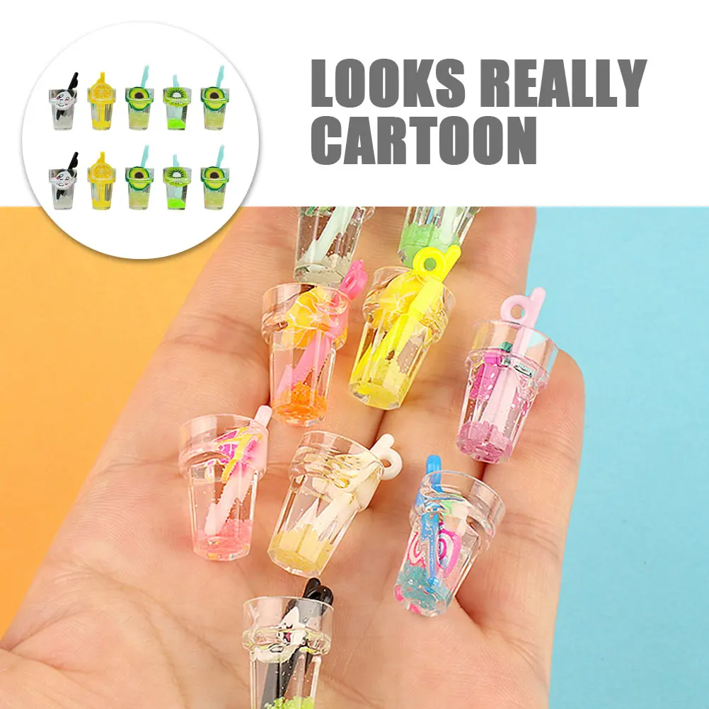 

10 Pcs DIY Accessories Simulated Mini Drink Bottle Drinks Plastic Miniature Pretend
