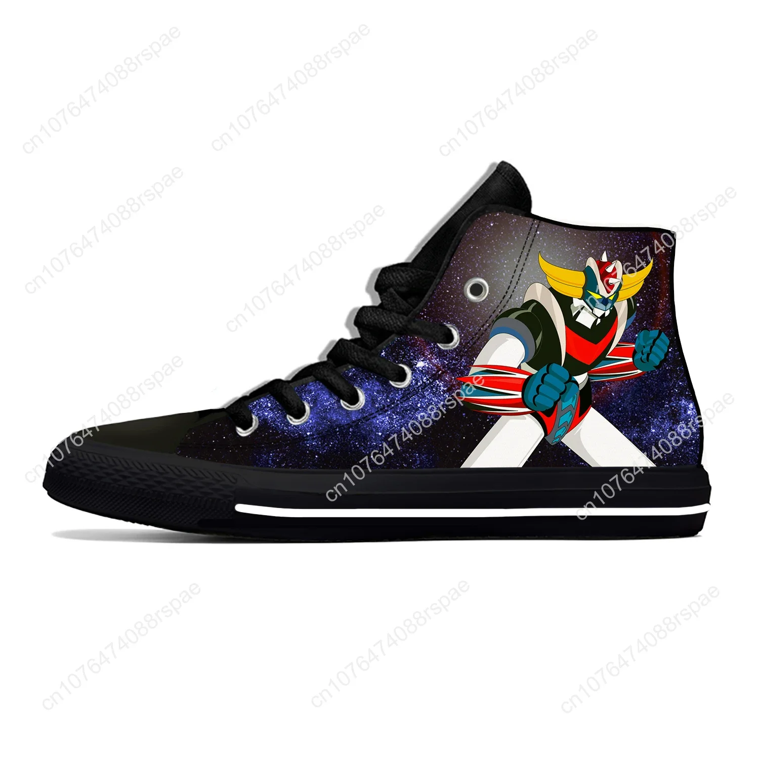 UFO Robot Goldrake grandizer Anime Gurendaiza zapatos de tela informales de alta calidad, zapatillas ligeras y transpirables con estampado 3D para hombre y mujer