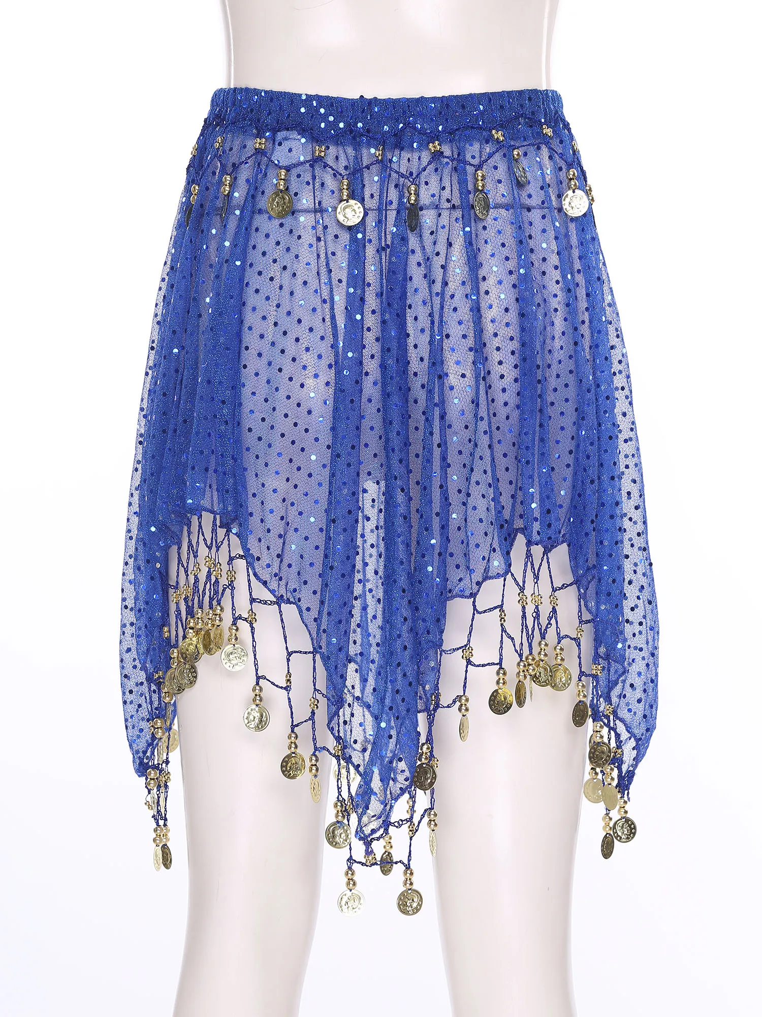 المرأة تنورة رقص البطن هش الصوت صنع شرابة مطرزة بقماش شفاف غير النظامية هيم مرونة تنورة وسط للرقص الشعبي الهندي