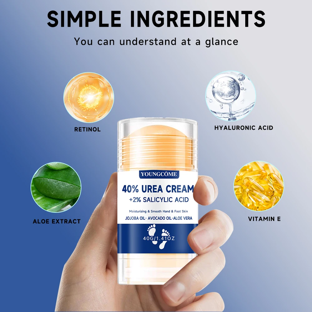 40% Urea Foot Cream +2% Salicylic Acid Moisturizing & Exfoliating, Cracked Heel Repair, Deep Hydration for Dry Feet Long protect view 3