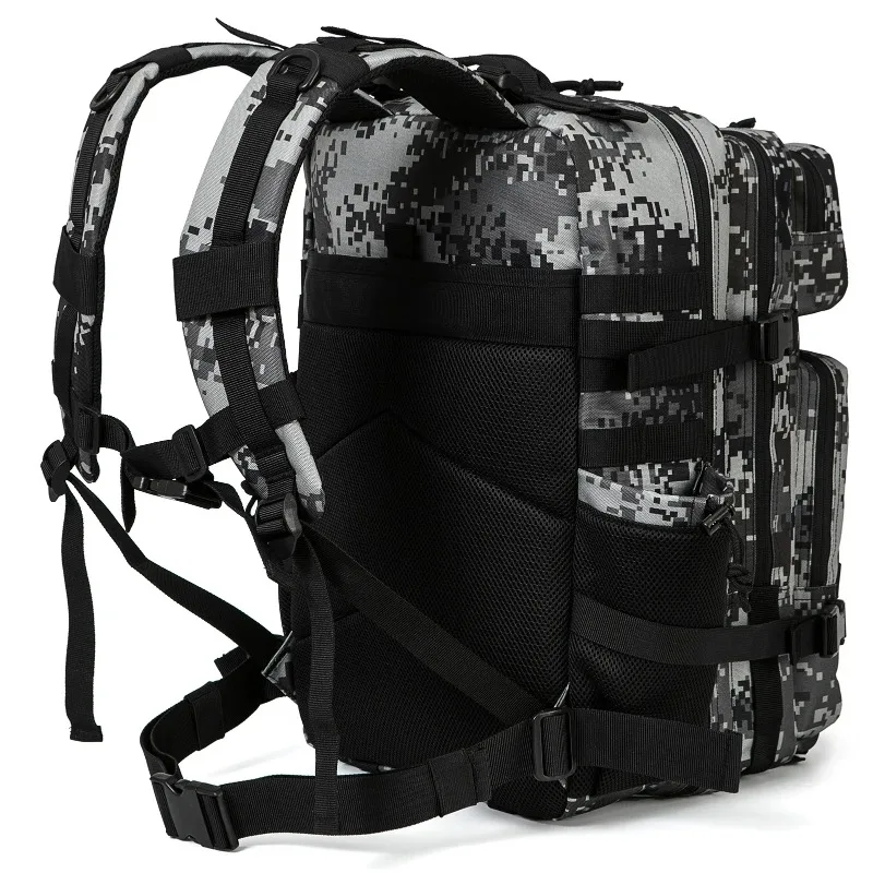 Men 45L Molle Tactical Rucksack, Outdoor Hiking Survival Backpack, EDC Gym Hunting Bag With Water Bottle Holder image 4