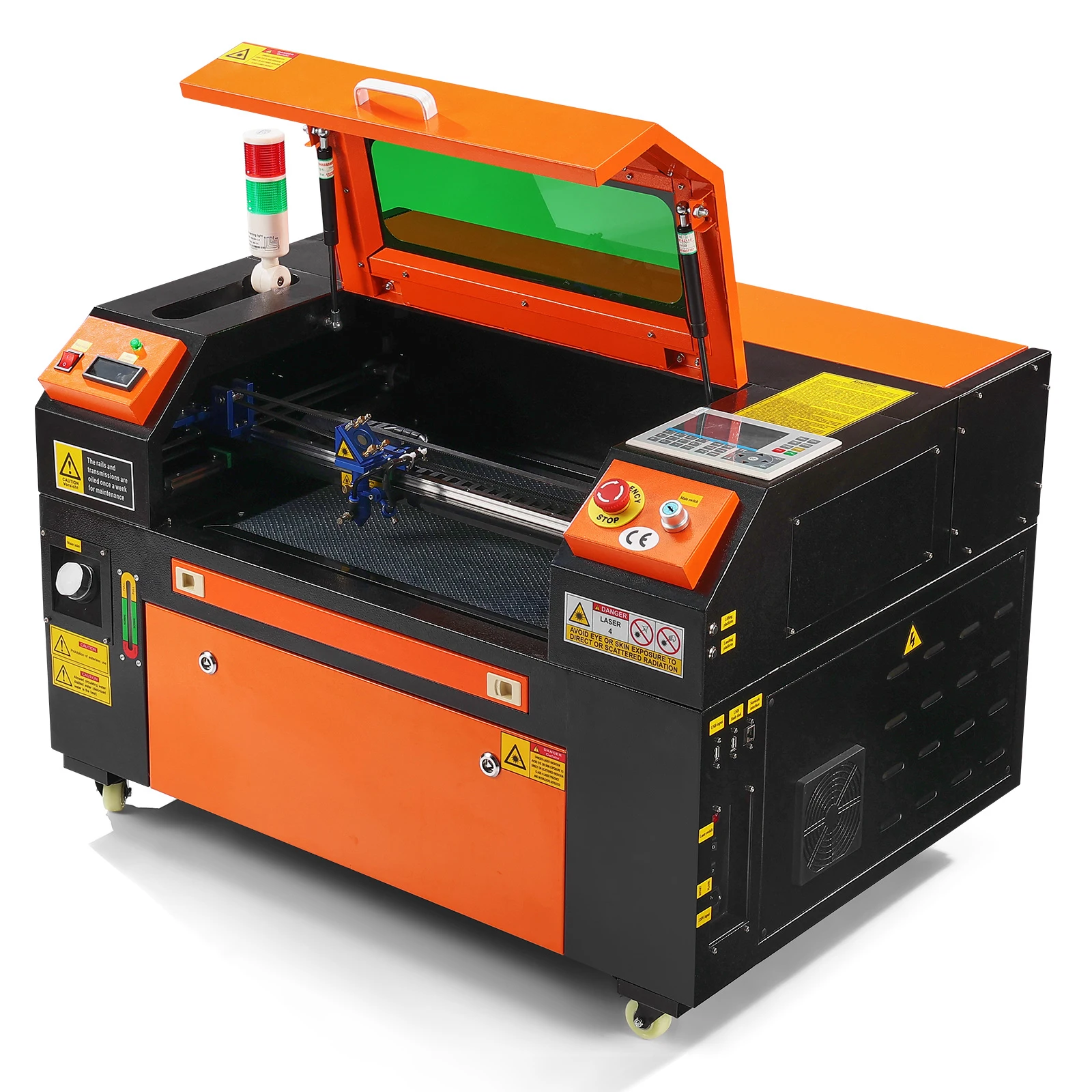 SucceBuy 50W/80W/100W/130W CO2 Laser Engraver 19.7 IPS Laser Cutter Machine with 2-Way Pass Air Assist, for Wood Acrylic Fabric