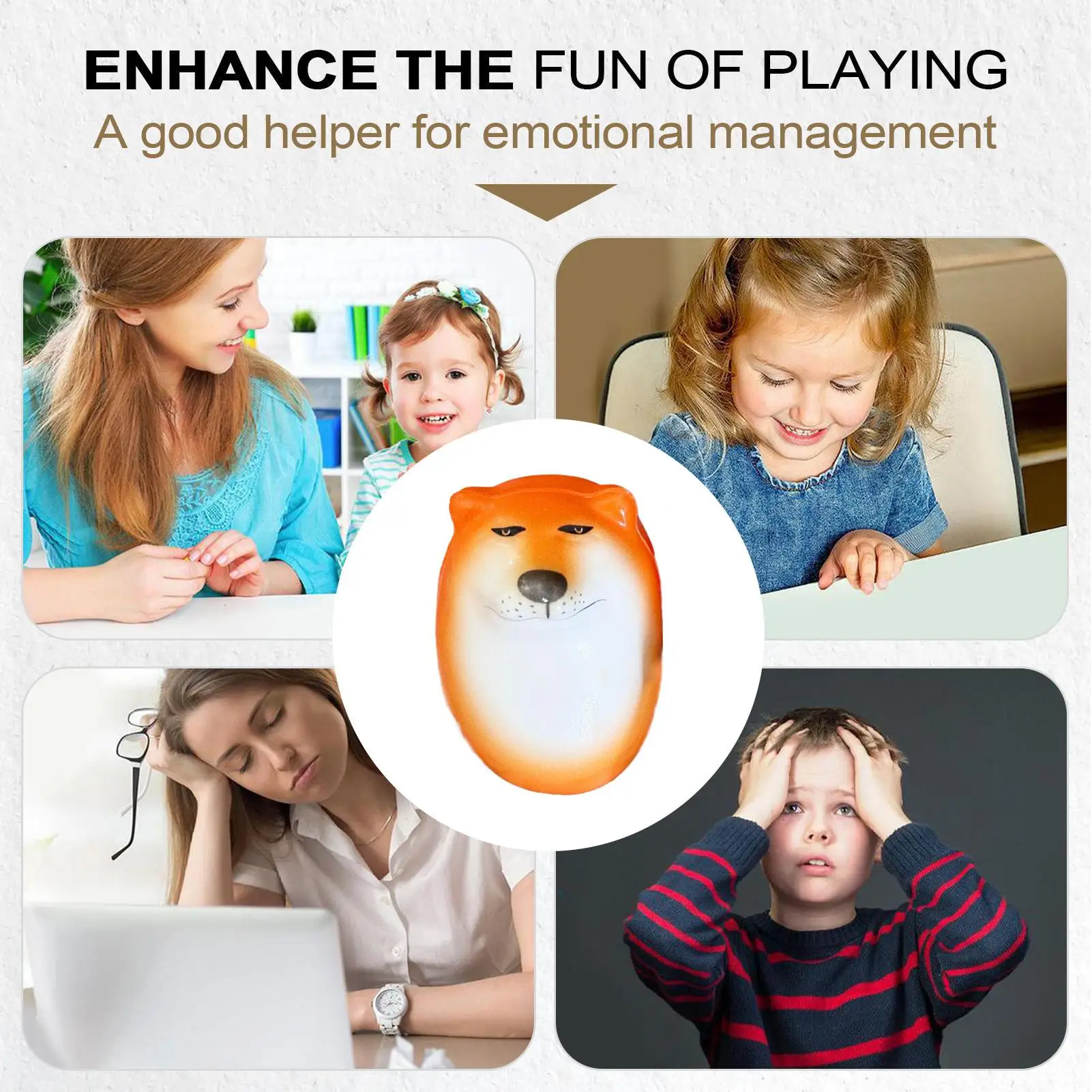 Sensory Squeeze Toy Funny Dog Sensory Fidget Toy Slow Rising Calming Animal Figurines Desk Decor For Holiday Birthday Travel