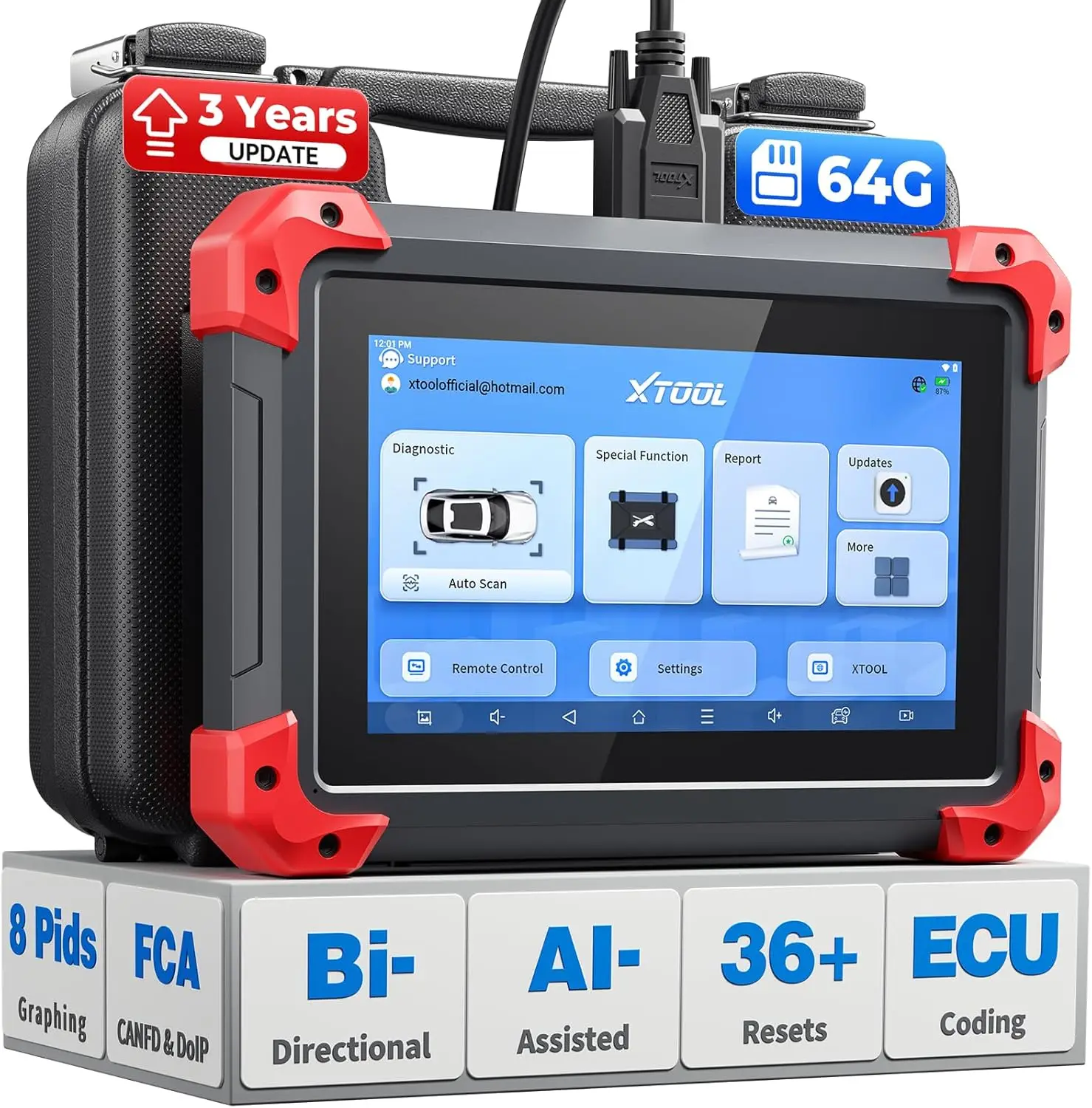 

D7 Bidirectional Scan Tool: 2026 Ai-Assisted OBD2 Scanner Diagnostic Tool with 36+ Resets, Full System Car Scanner with EPB, Inj