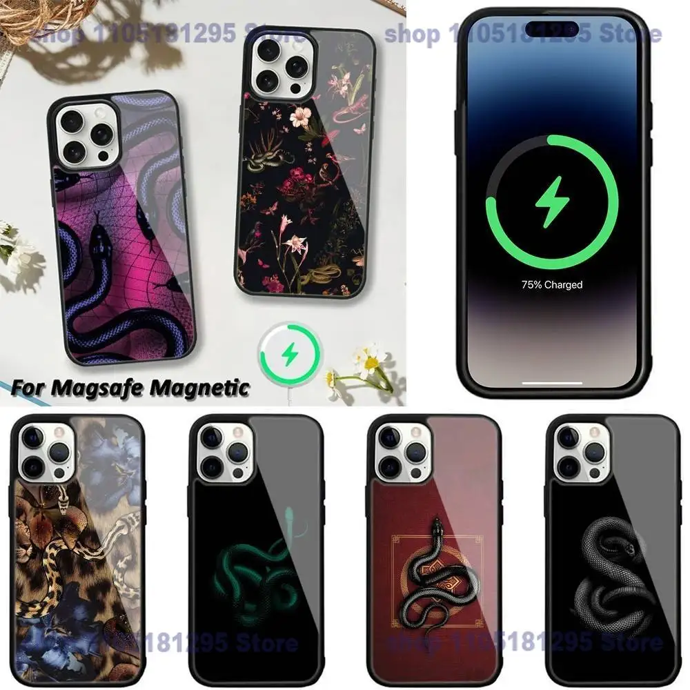 

Leopard and Snake Print Phone Case For iPhone 17,16,15,14,13,12,11,Plus,Pro,Max,Mini Magsafe Magnetic Wireless Charging