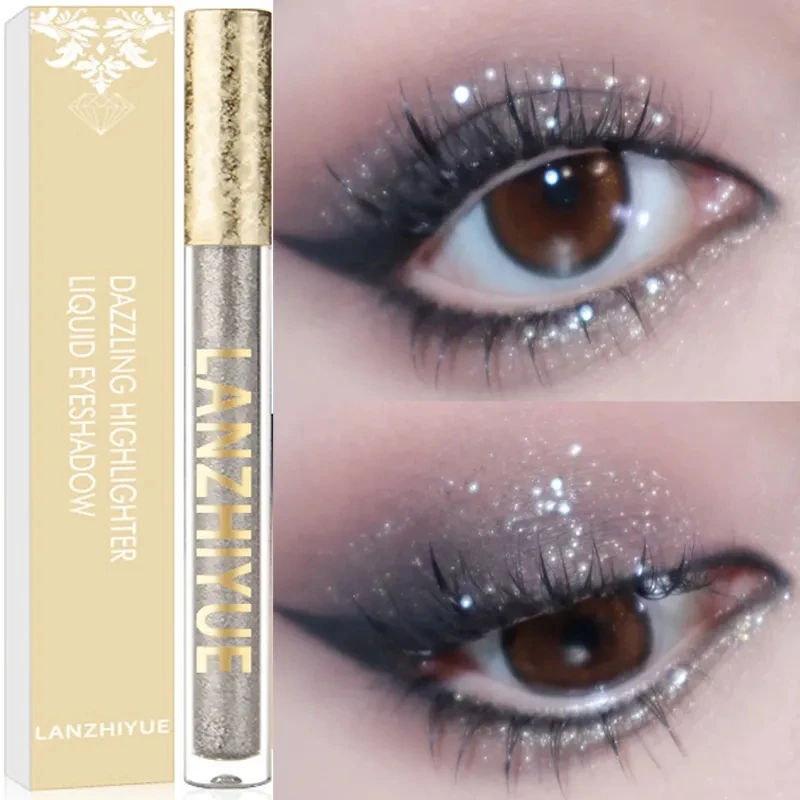 Impermeável Glitter Eyeshadow Stick Líquido, 6 Cores, Highlighter Perolado, Sombra Brilhante, Lantejoula, Olhos Cosméticos, Maquiagem Coreana