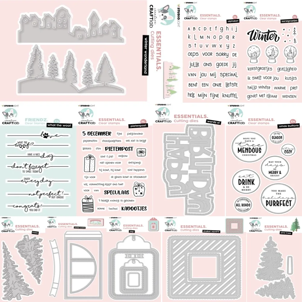 

Christmas Metal Cutting Cars and Trees Die And Stamps Scrapbooking Background DIY Decoration Craft Embossing Stencil