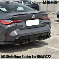 M4 Style Rear Spoiler For Bmw 4 Series G22 420i 430i 420d 430d M440i M440d Upgrade M4 Bodykits Rear Trunk Tail Wing 2020-2023