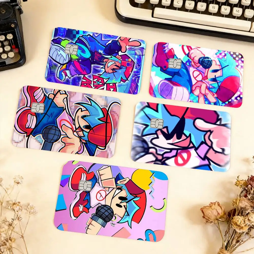 

F-Friday Night F-Funkin Waterproof Film Skin Cover Credit Card Stickers Debit Front Bank Bus Pass