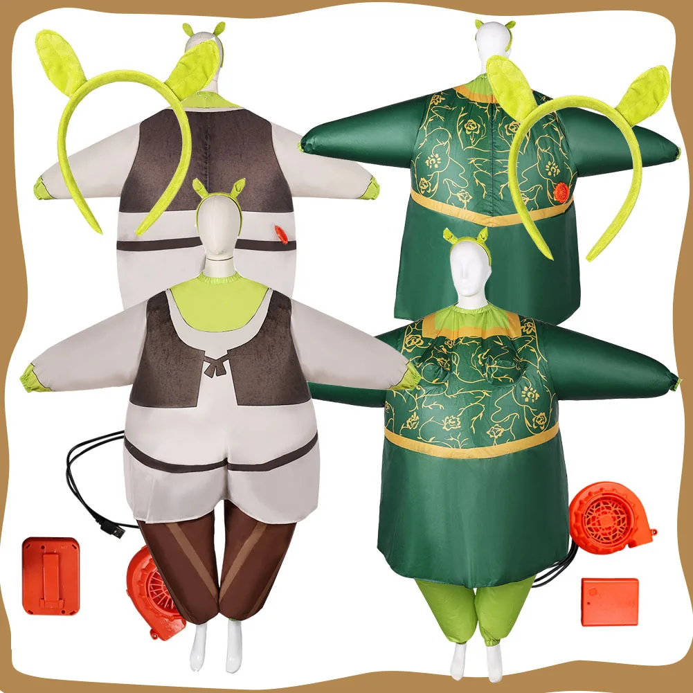 

Надувной насос Шрек, надувная одежда для косплея, костюм монстра Фиона, повязка для волос, праздничная одежда для взрослых, карнавальный костюм на Хэллоуин