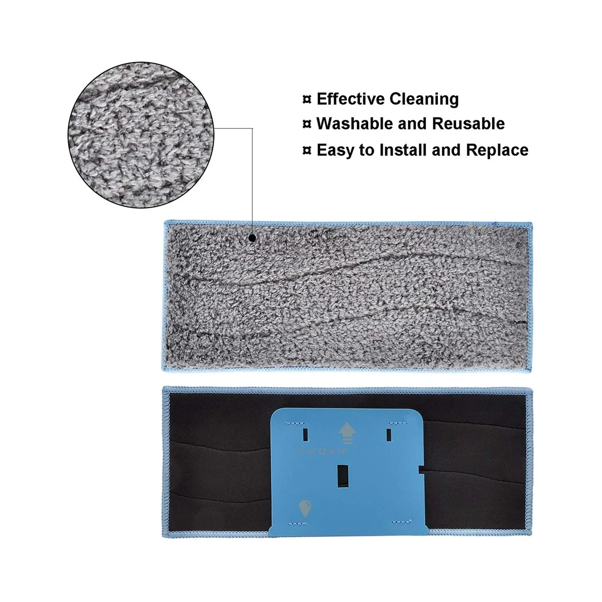 Almohadillas de fregado lavables y reutilizables de repuesto Vac para robot Mop M6 (6110) (6112), almohadillas húmedas y secas