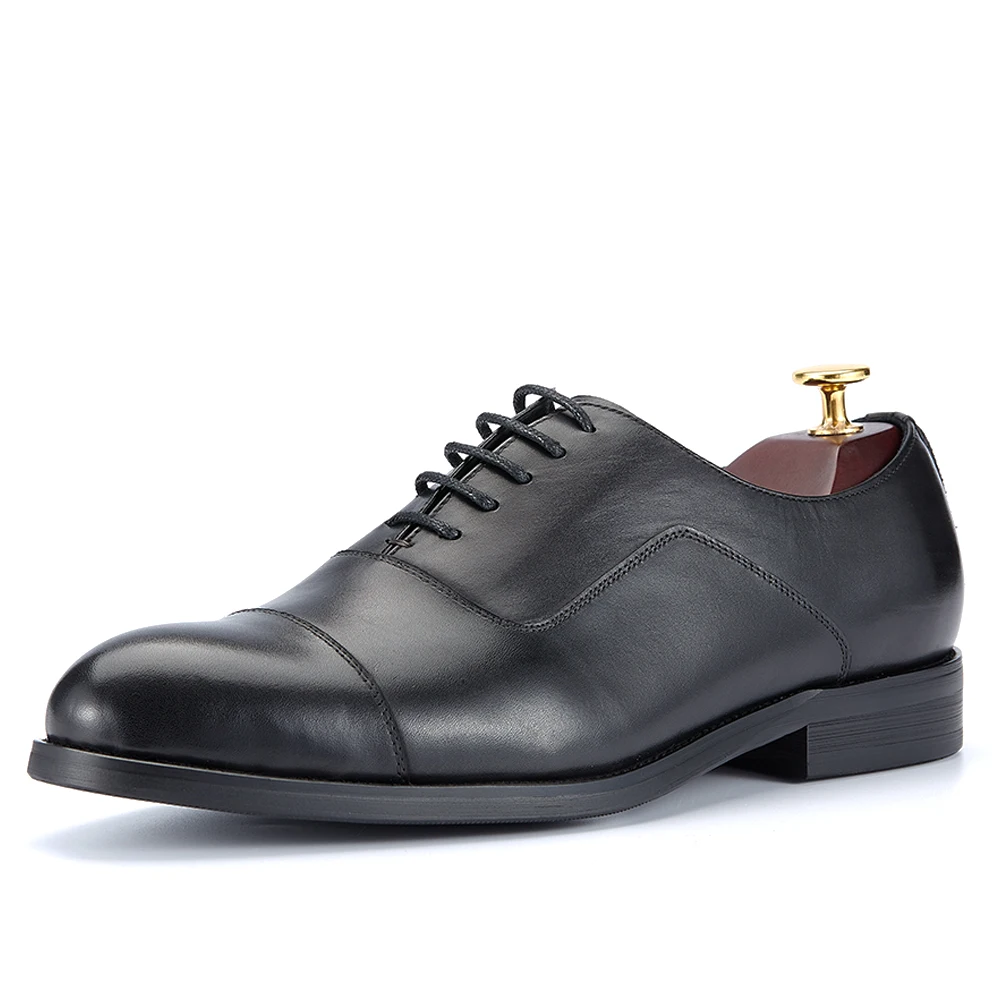

Мужские классические туфли-оксфорды из натуральной кожи для бизнеса и свадеб, в ретро-стиле