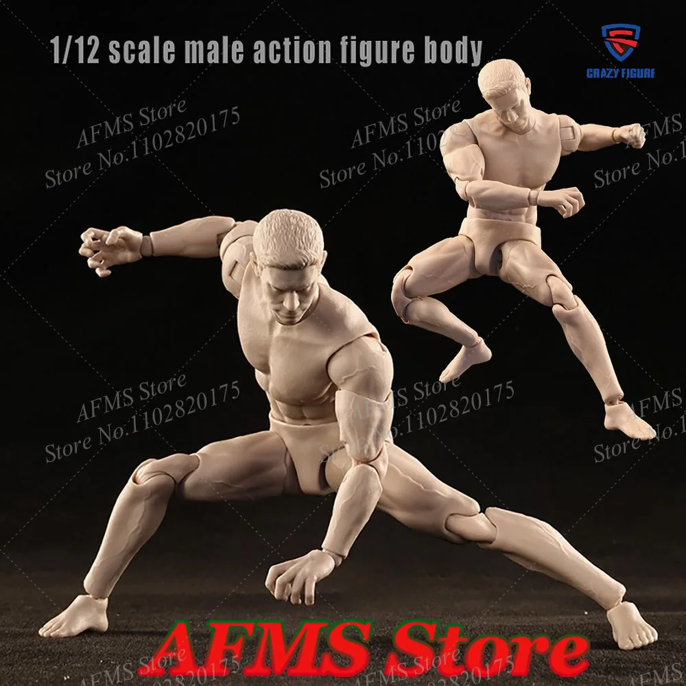 CRAZY FIGURE LT003 1/12 Scale Collectible Figure Super Flexible Joint Body With Head 17Cm Action Figure Military Doll Model