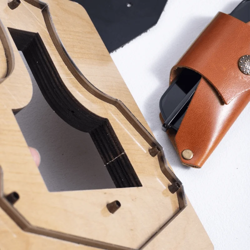Durable Reusable Eye Shape Leather Cutting Mold Integrated High Precision Hand Hammer Press Two-In-One DIY Handmade Leather Good