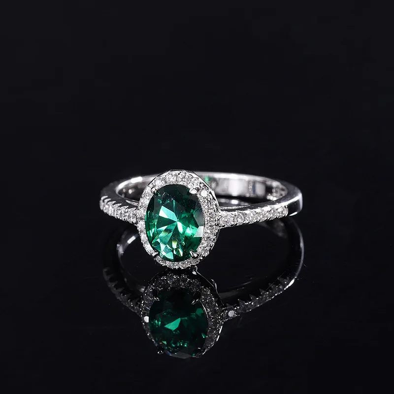 حار بيع JewelryS925All-Silver Jewelry Set مع الأحجار الكريمة الحقيقية الحجر الرئيسي Ring6 * 8 #3