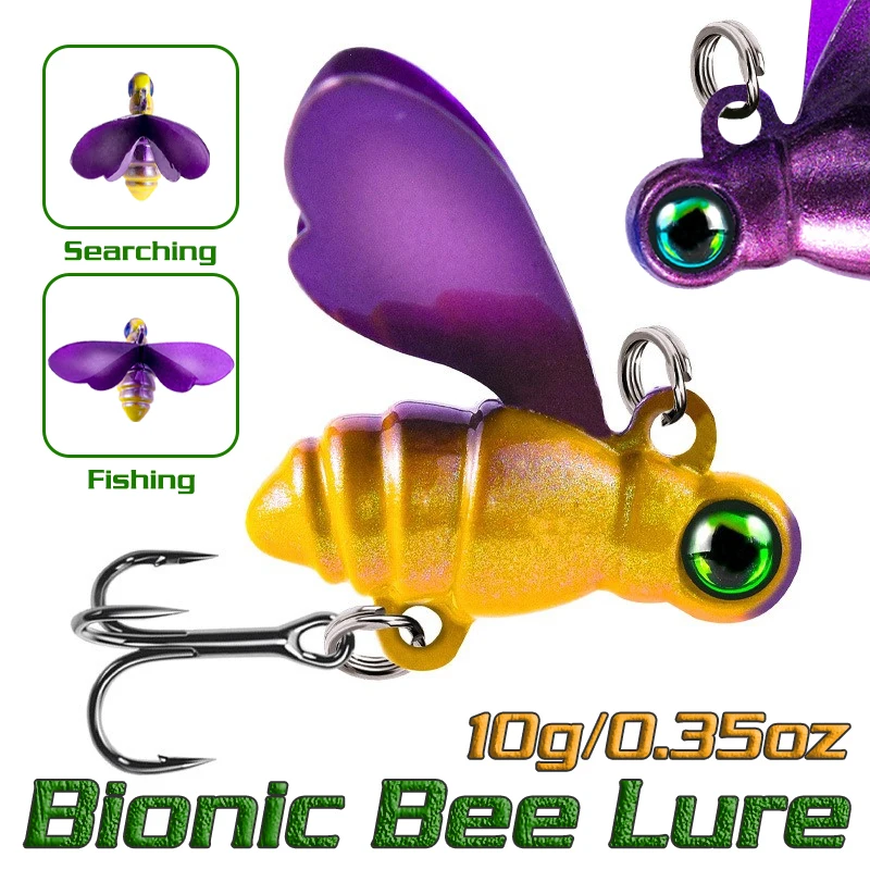 

Новая приманка для насекомых, рыболовные приманки для литья пчел, меняющее цвет покрытие, бионика, пчела, воблеры для верхней воды, приманка для ловли нахлыстом, приманки для окуня, форели