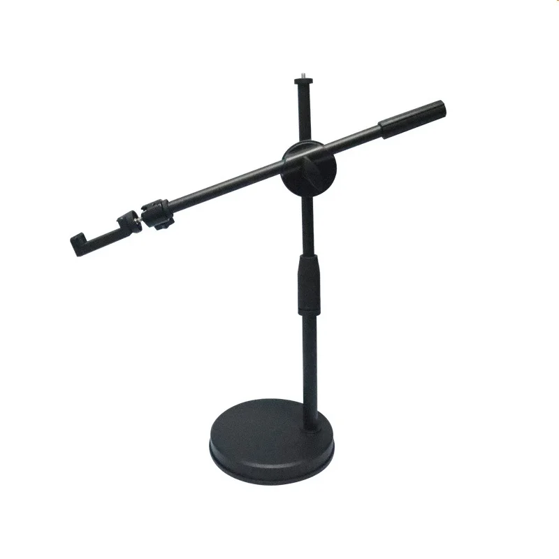 Overhead Tripod Fill Light Table Tabletop Shooting Stand Tripods with Mobile Phone Holder Boom Arm for Live Nail Art Photography