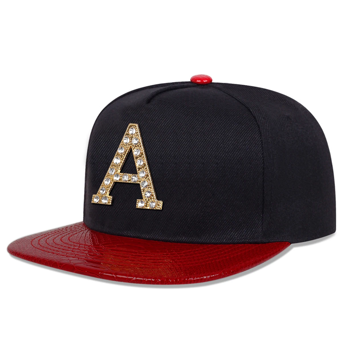 Etichetta unisex con lettera A con trapano Cappelli hip-hop Primavera Autunno Berretti da baseball casual regolabili per esterni Cappello per protezione solare