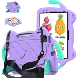 EVA Case for iPad Air 6 11 2024 Pro 11 10.5 Air 4 5 10.9 Handle Stand Kids Tablet Cover iPad 7 8th 9th 10th 11th 2025 Case+Strap