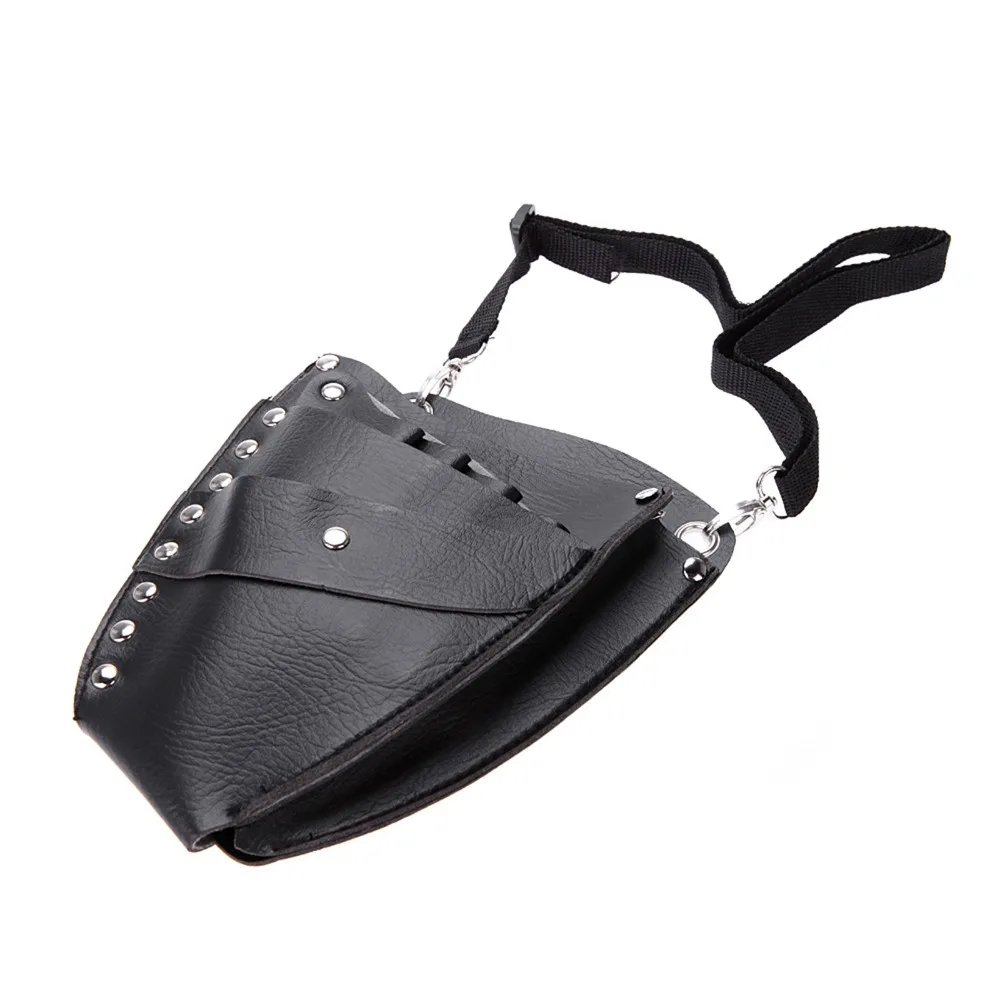 Waist Shoulder Belt Hair Shear Storage Bag Pocket Design Rivet Clips Scissor Pouch Durable Stitching Scissors Belt