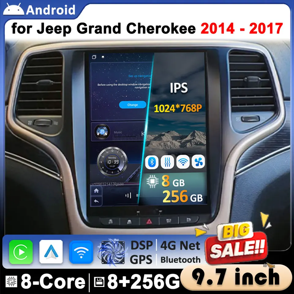 ジープ グランドチェロキー 2014-2017用 Android 16 カーラジオ マルチ