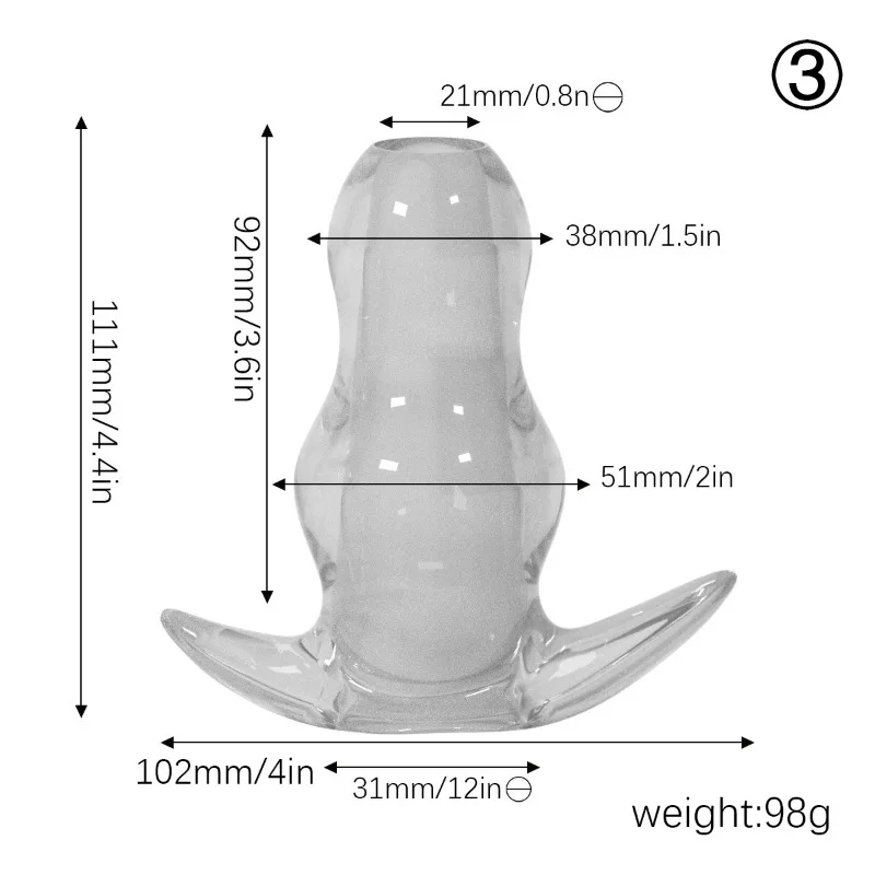 مجموعة المكونات الشرجية المجوفة لمنتجات البالغين من السيليكون الناعم متعدد المقاسات للاستخدام الحميم #6