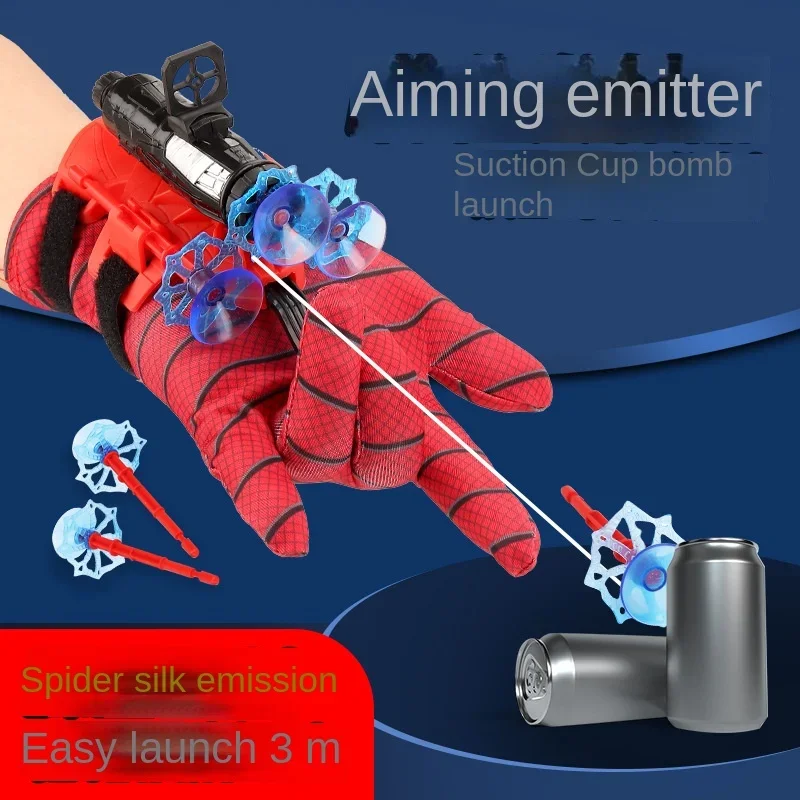 New for Spiderman Action Figure Anime Characters Children Toys Role Play Glove Launcher Set Wrist Toy Set Figures Hobbies