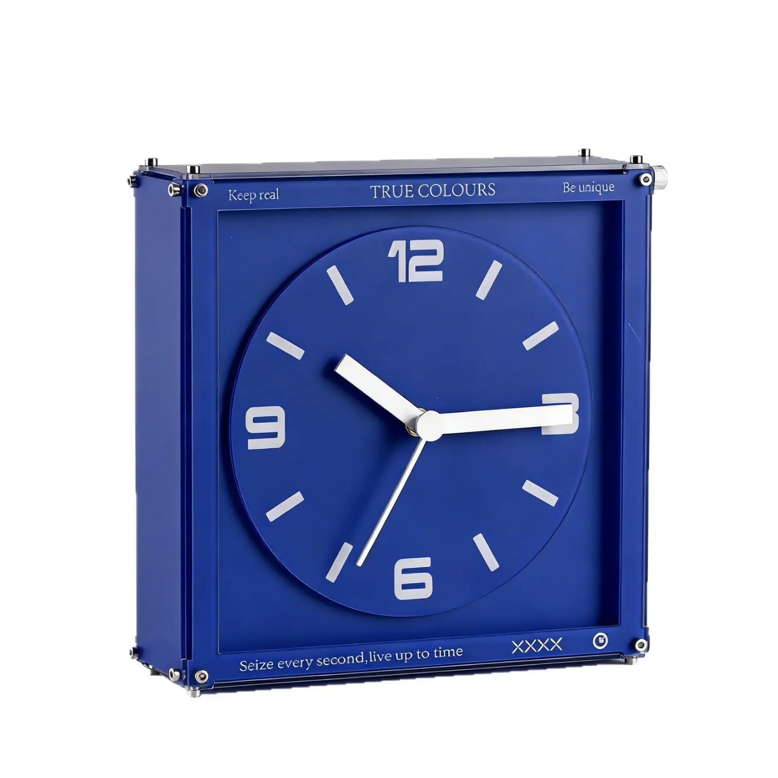 Clock wall new living room red double surface list 2026 wall acrylic dopamine double-sided wall clock
