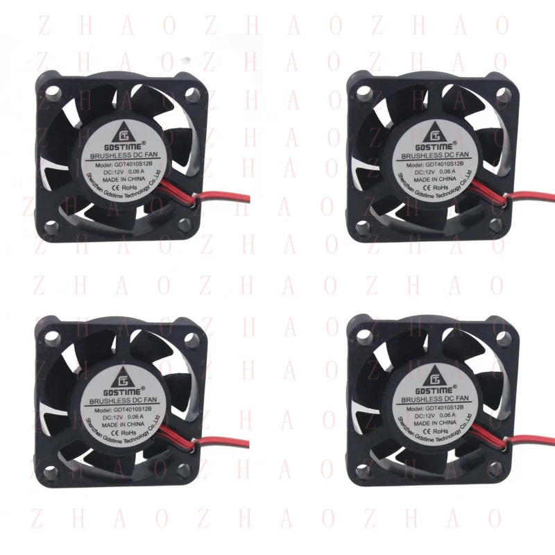 L+ 2PCS for 12V Cooling Computer Case Fan GDT4010S12B 40x40x10mm (1.6x1.6x0.4in) 2-Pin