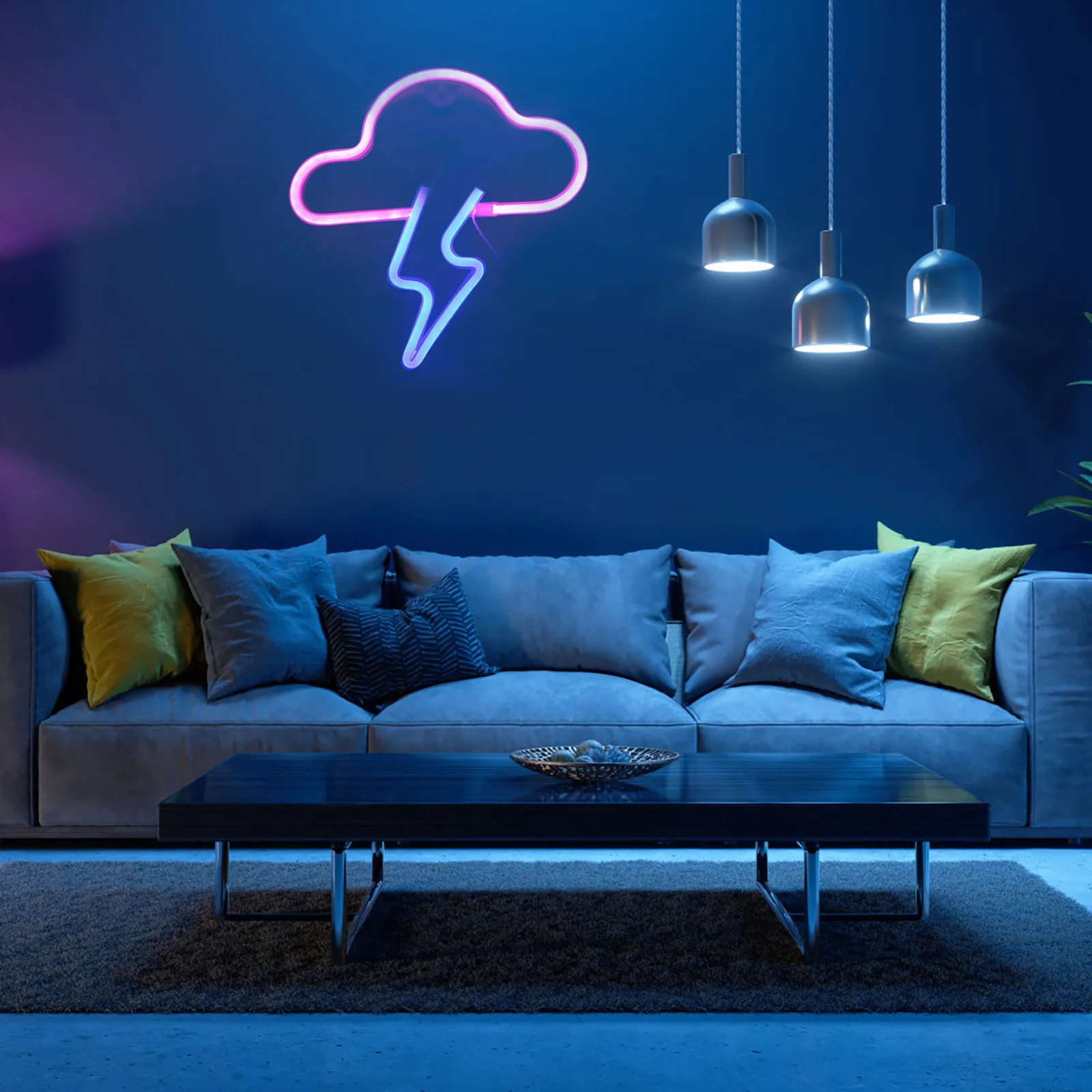 

Two color Neon Light Creative Night LED Decorative Cloud Lamp for Bedroom Kids Room Gifts Birthday Festival Holiday