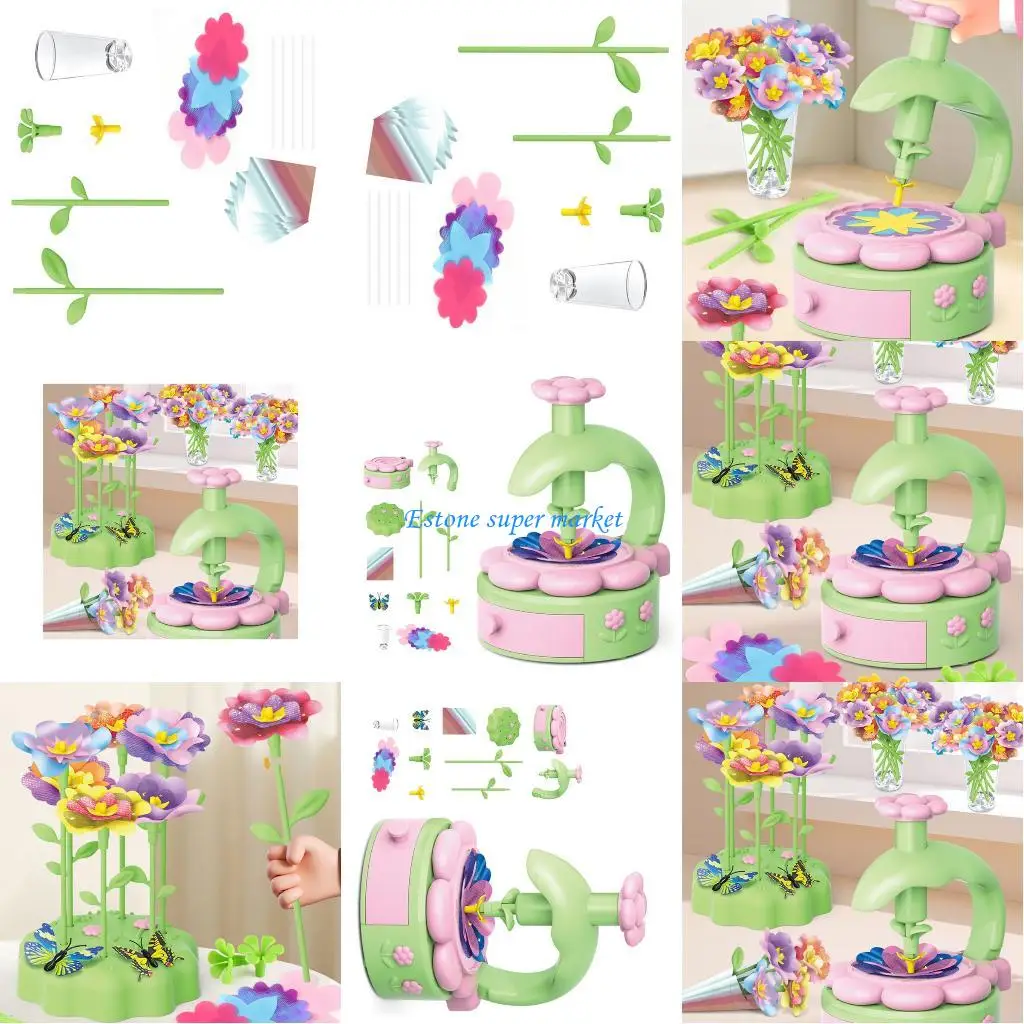 090B Sáng Tạo Hoa Máy Làm Hoa Dập Nổi Máy Mầm Non Mẫu Giáo Lớp Học Đồ Chơi Thủ Công Trẻ Quà Tặng Sinh Nhật