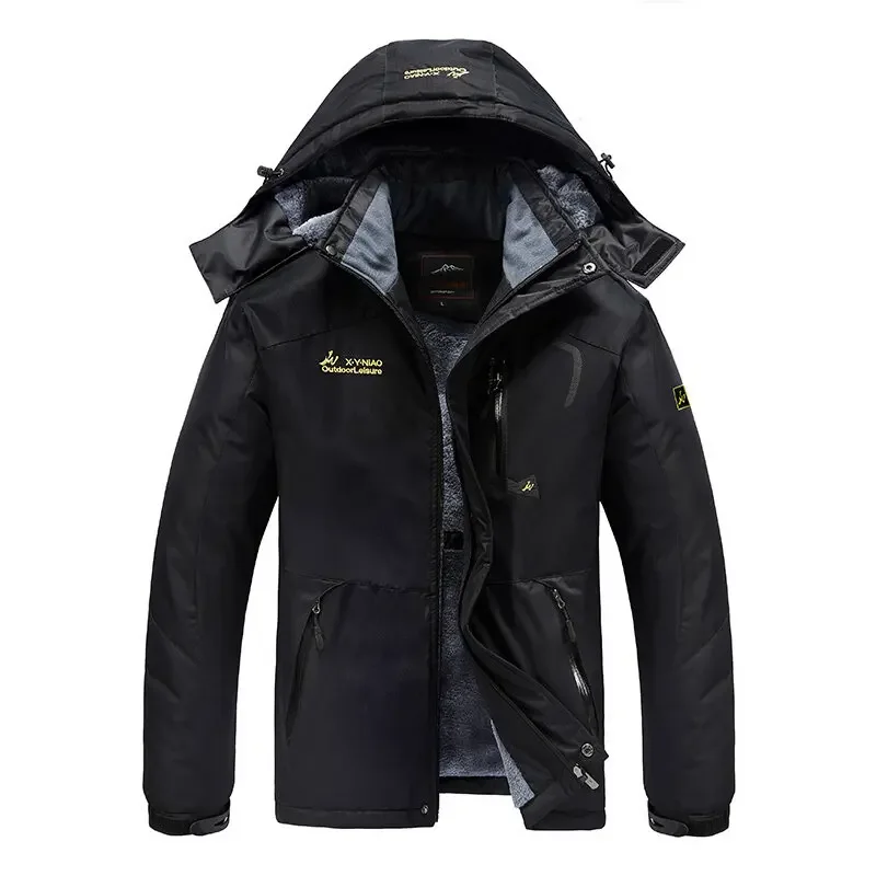 Homme ample rembourré fermeture éclair coupe-vent épaissi Parka hommes grande taille 8XL imperméable surdimensionné Parkas hommes épaissir vestes à capuche