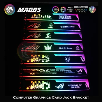 DIY GPU bracket holder and graphics card support for ASUS MSI AORUS ROG 5V 3pin ARGB MOD gaming case decoration