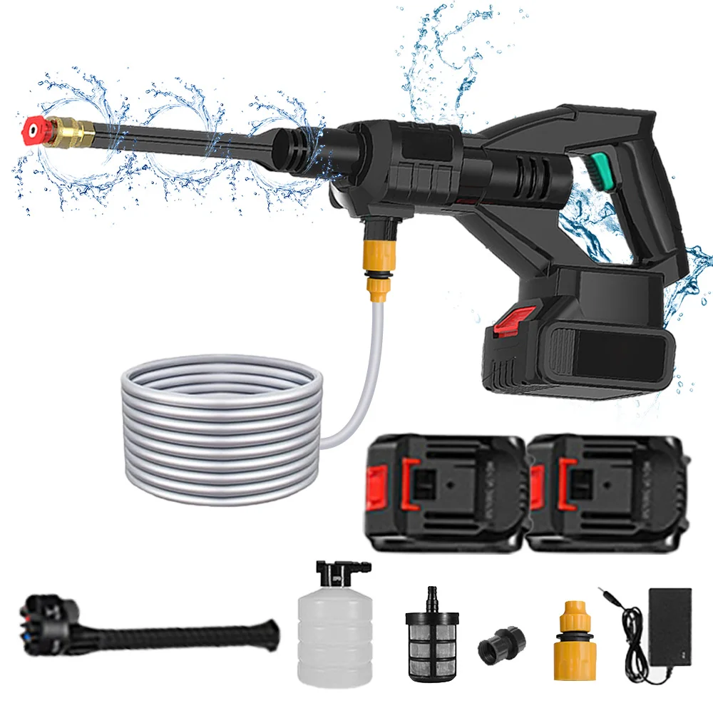 500W 100Bar Brushless Electric High Pressure Washer Cordless Efficient Car Garden Cleaning Spray Gun Tool For Makita 18V Battery