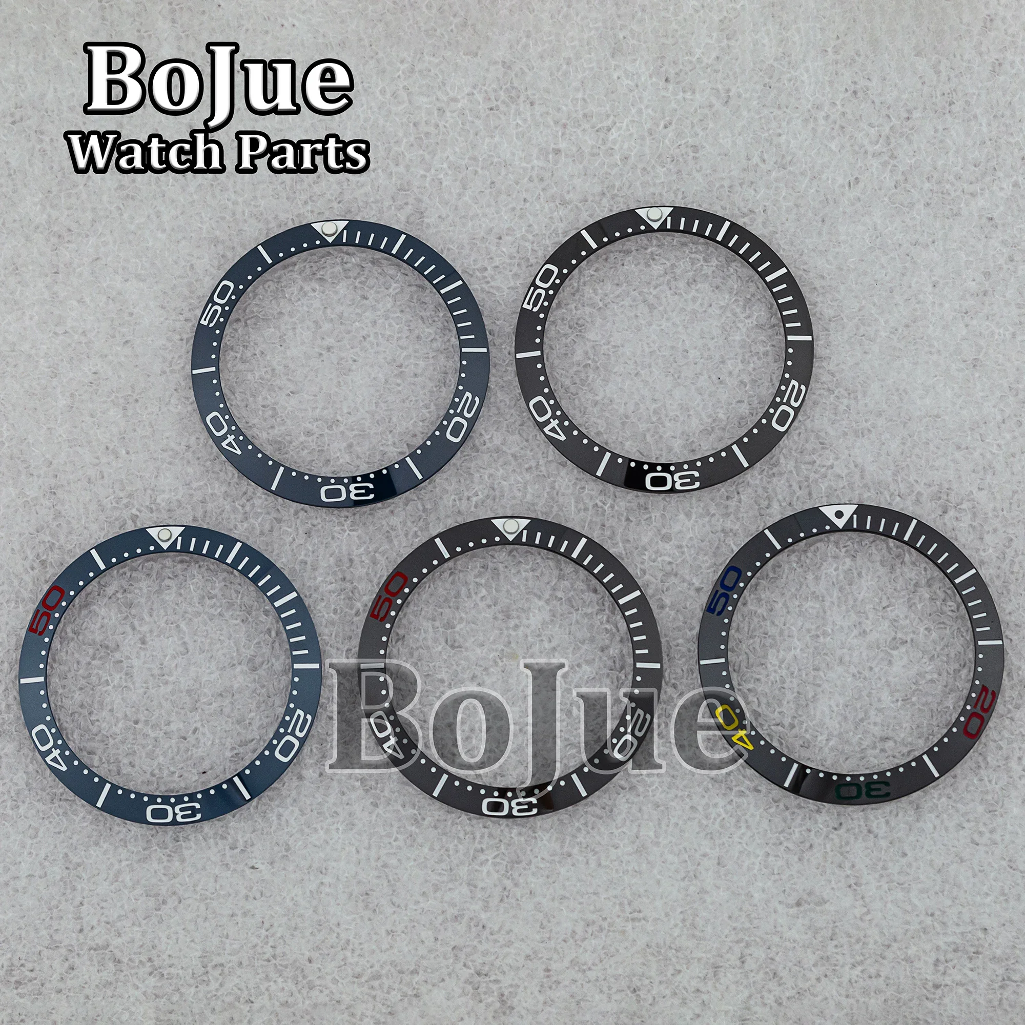 38 มม.นาฬิกาเซรามิค BEZEL แทรกแหวนสําหรับ SUB Seamaster 300 นาฬิกา 40 มม.41 มม.นาฬิกาอุปกรณ์เสริมเส้นผ่านศูนย์กลางภายใน 30.7 มม.