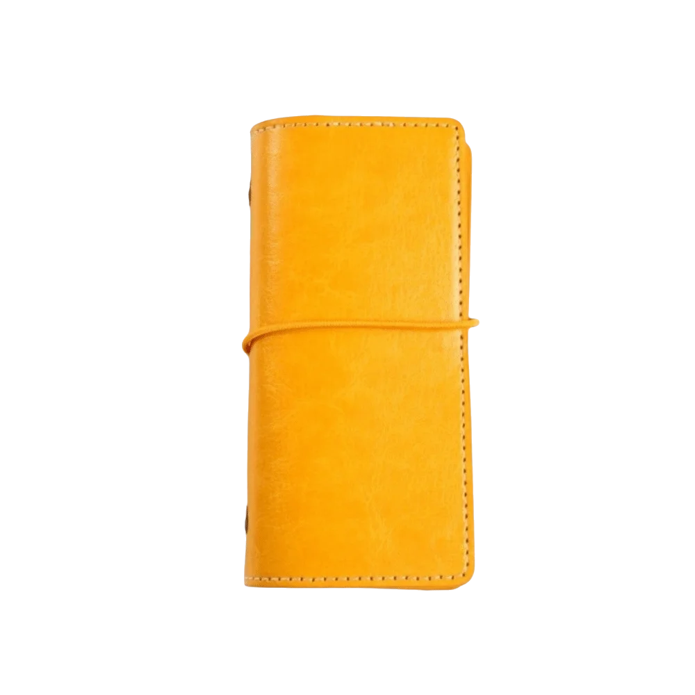 New PU Leather Refillable Pocket Notebook Portable Strap Closure Metal Ring Binder Refillable Ring Binder Notebook Journaling