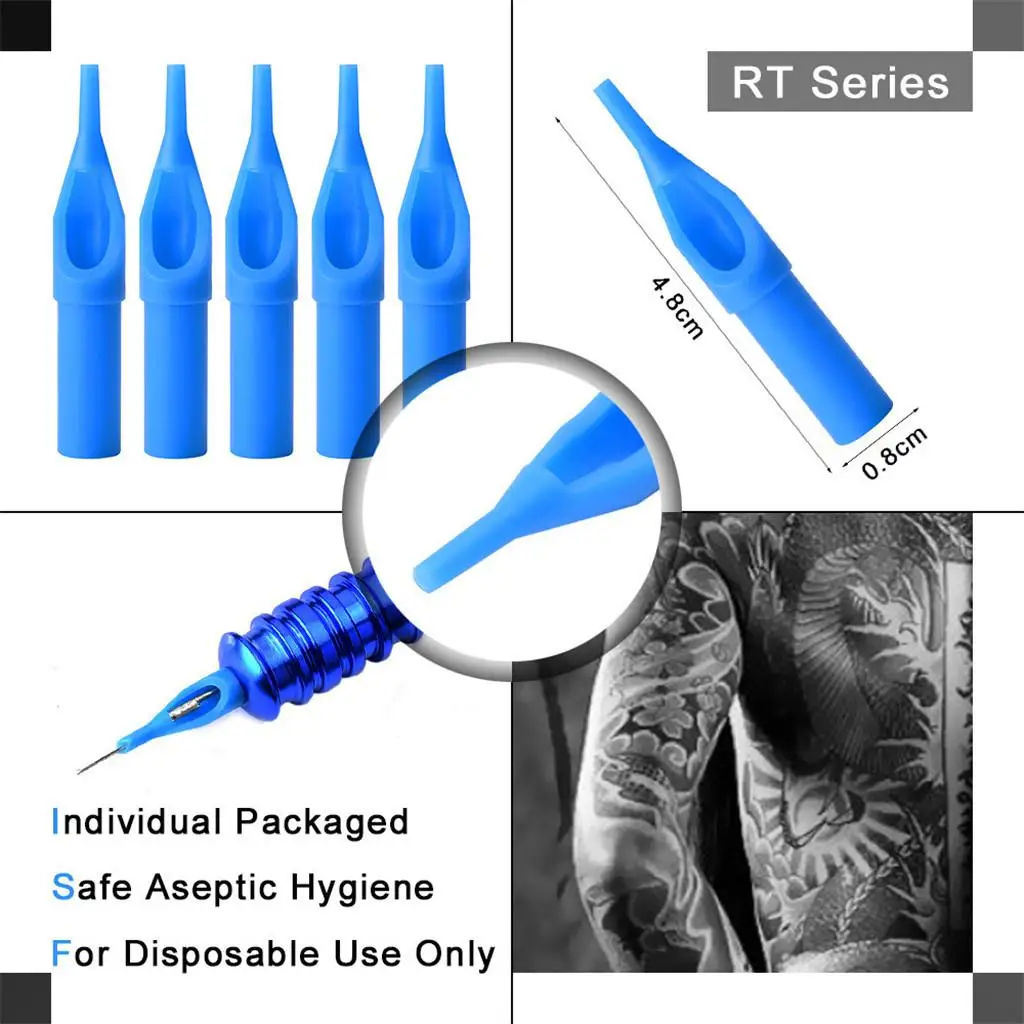 Tattoo Nozzle Tip Kit Stainless Steel Tattoo Accessories for Tattoo Pen Machine and Studio Supplies