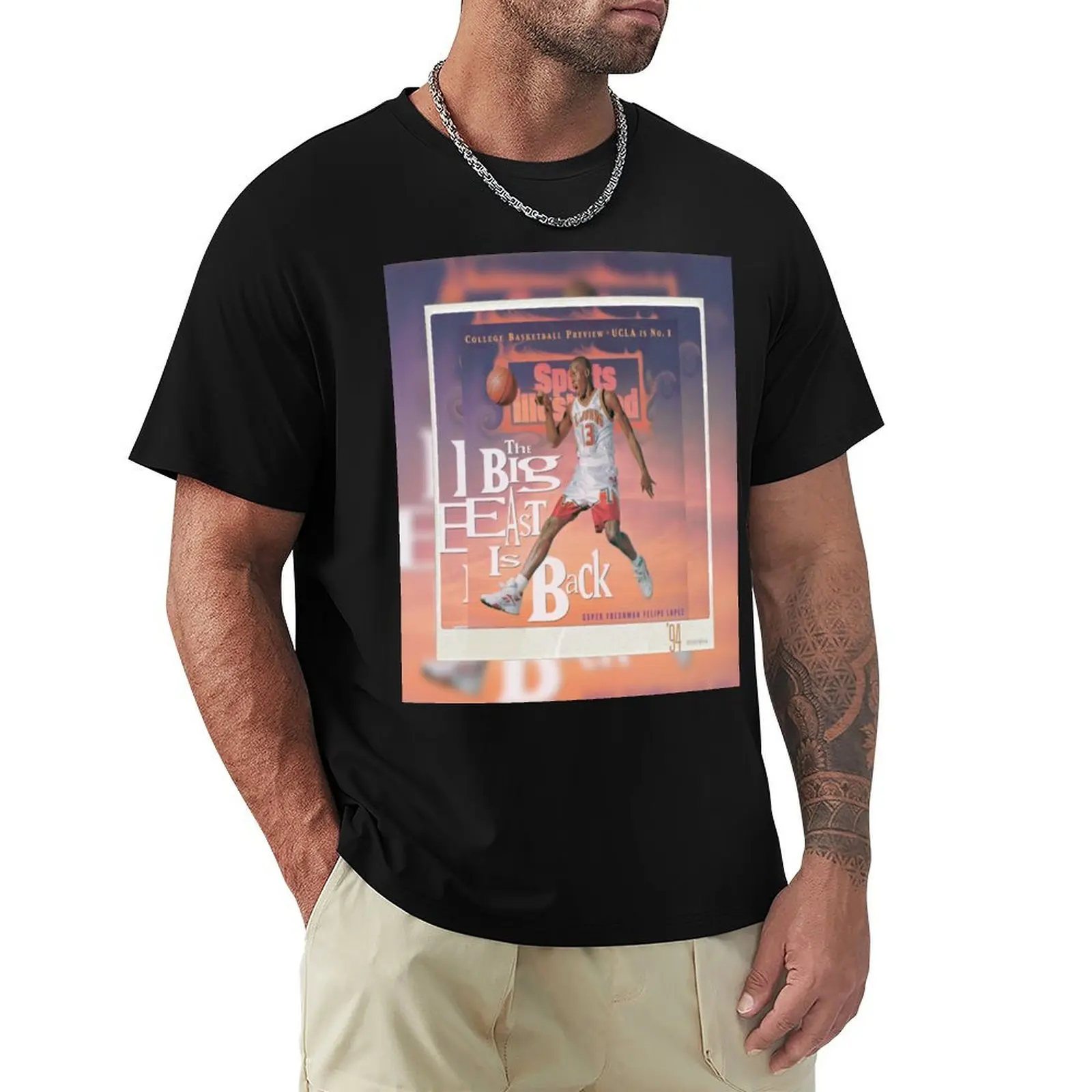 Felipe Lopez Retro Tee T-Shirt Summer Print Short Sleeve Tee