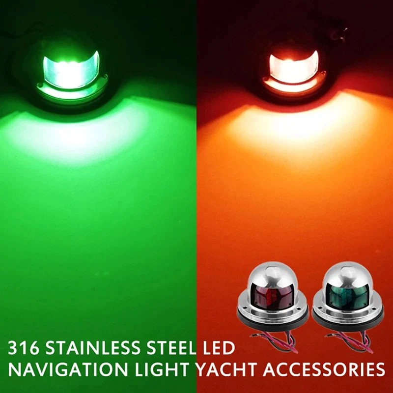 SUSU 8 LED Marine Navigation Indicator Spot Light Signal Light Boat Lamp Boat Yacht LED Warning Signal Light