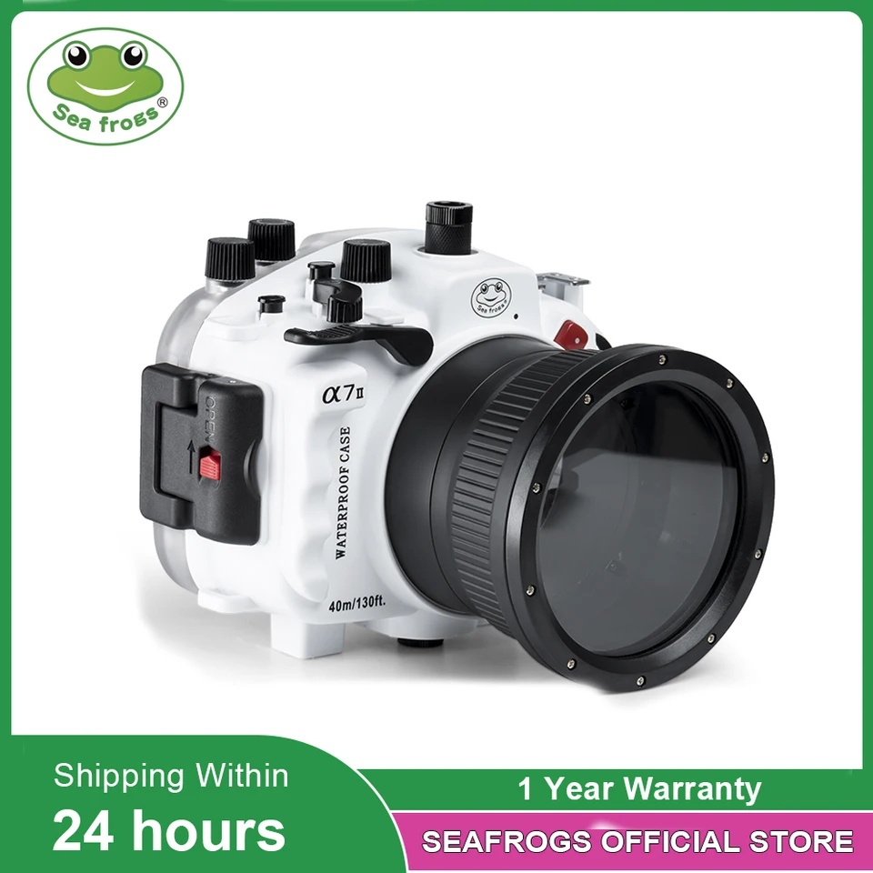Seafrogs 40m 130ft custodia subacquea impermeabile per supporto Sony A7II 90mm,16-35mm, obiettivo 28-70mm con maniglia 44 Seafrogs 40m 130ft custodia subacquea impermeabile per supporto Sony A7II 90mm,16-35mm, obiettivo 28-70mm con maniglia 44