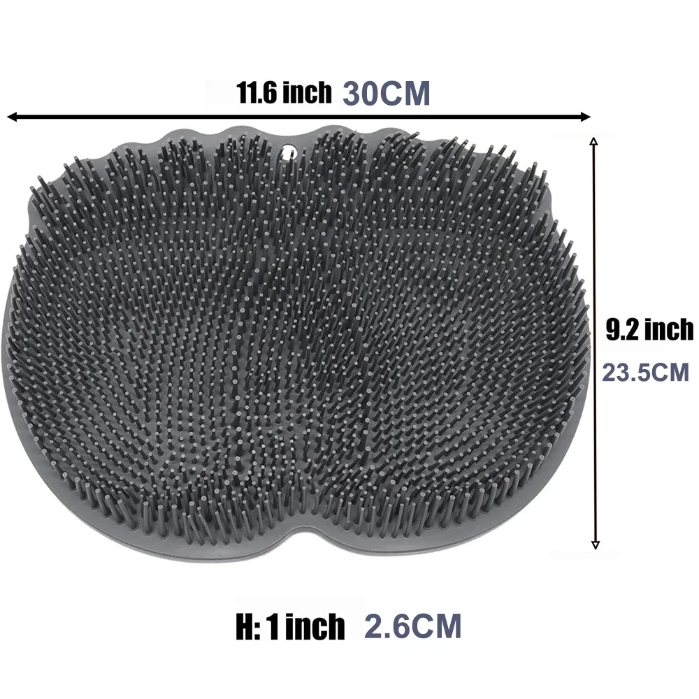 Schone gemassagede voeten Douche- en badvoetscrubbermat Verzacht harde huid op hielen Exfoliërende voetborstel Niet-buigend voetwaskussen