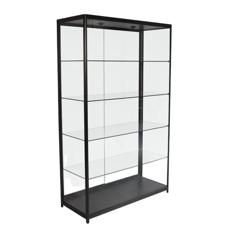 custom.Luxury Aluminum Glass Display Cabinet Mobile Phone Jewellery Watch Display Showcase Cabinet Counter with Led Li