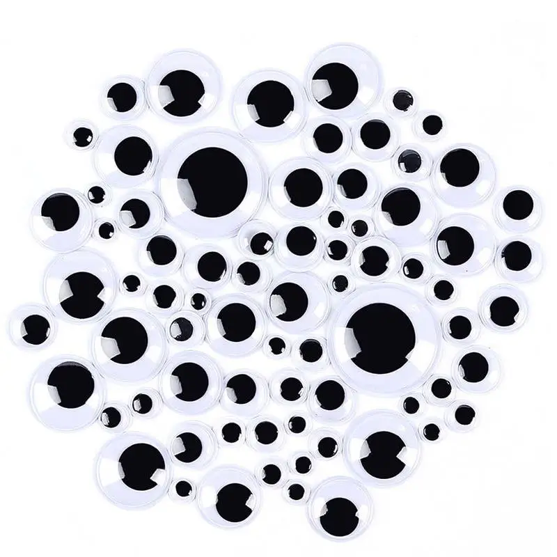 1/2 حزمة دمية متذبذبة العين ذاتية اللصق لتقوم بها بنفسك مواد الحرف اليدوية المنقولة اللون لوازم الحرف المنزلية الاكسسوارات اليدوية TMZ