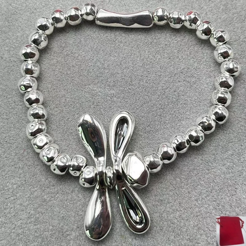 2026 Spain Mature Commuter Wind Grey Crystal Dragonfly Bead Bracelet Jewelry Accessories Anniversary Gift 2