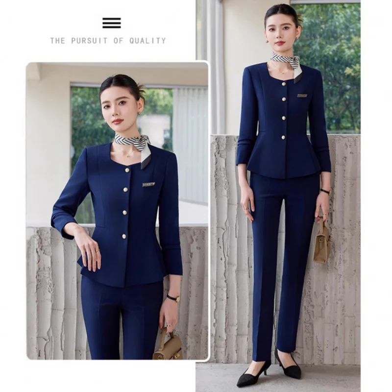 Autumn business attire suit skirt2025New high-end elegant beauty salon medical beauty consultant front desk work uniform